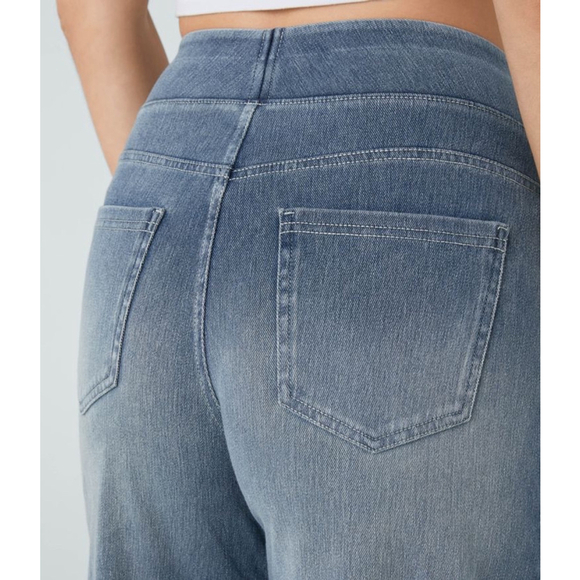 Halara Flex High Waisted Multiple Pockets Baggy Wide Leg Stretchy Jeans Size SP - Picture 5 of 13